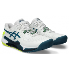 TÊNIS ASICS GEL RESOLUTION 9 - WHITE/RESTFUL TEAL